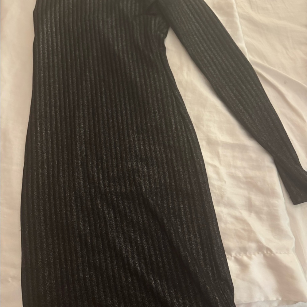 Vintage black dress with one sleeved
